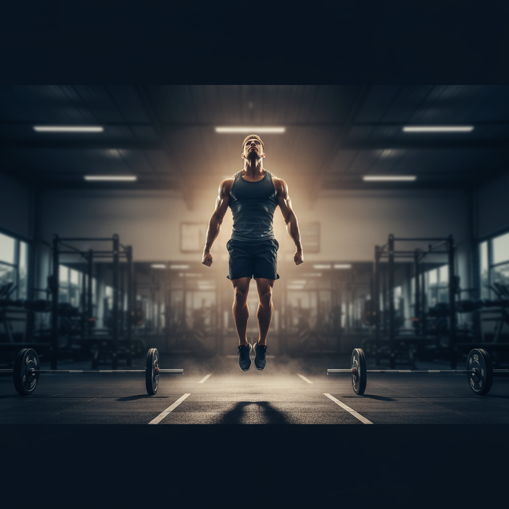 Athlete performing a high jump